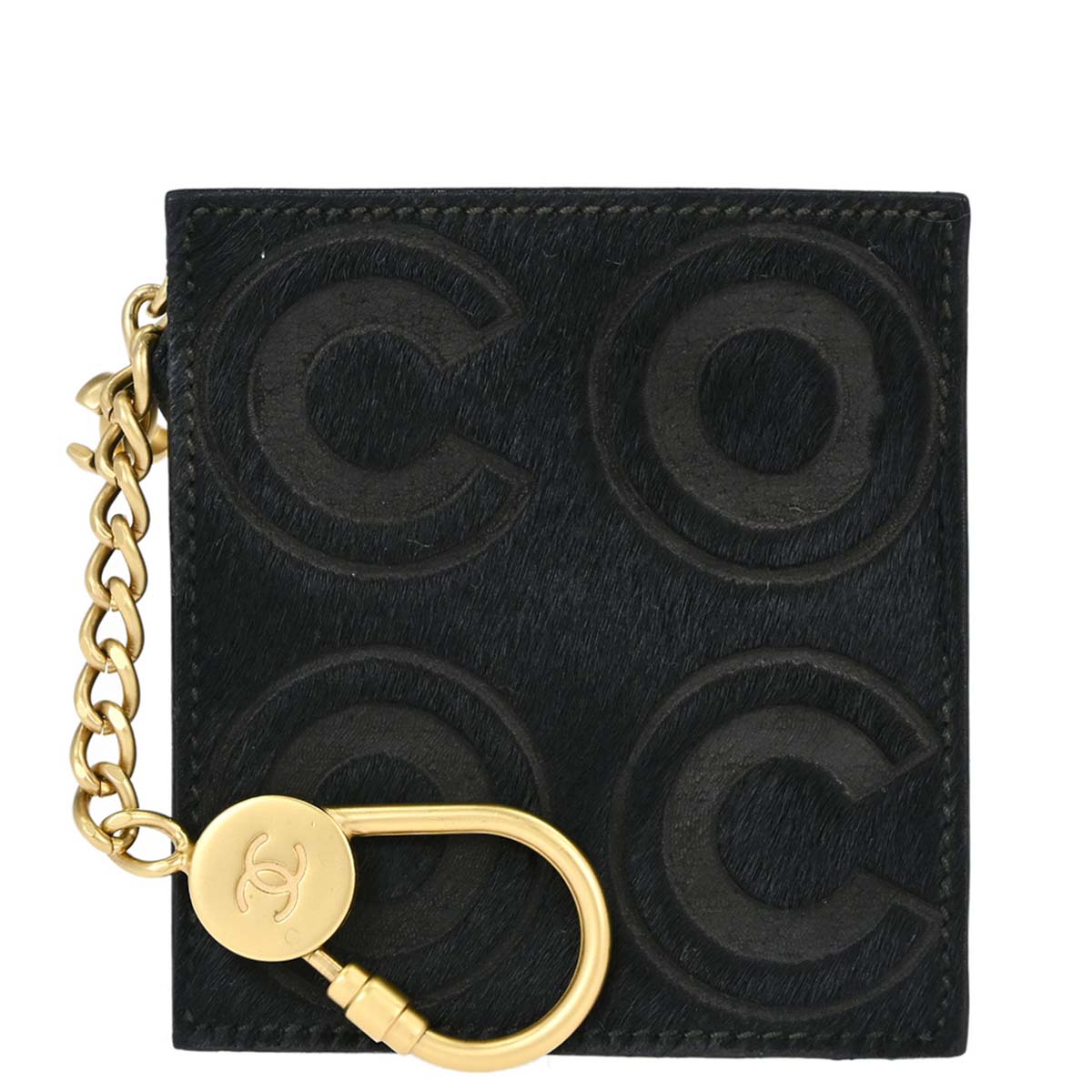 Chanel 2000-2001 Black Pony Hair COCO Pouch Charm