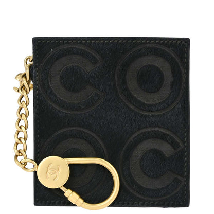 Chanel 2000-2001 Black Pony Hair COCO Pouch Charm