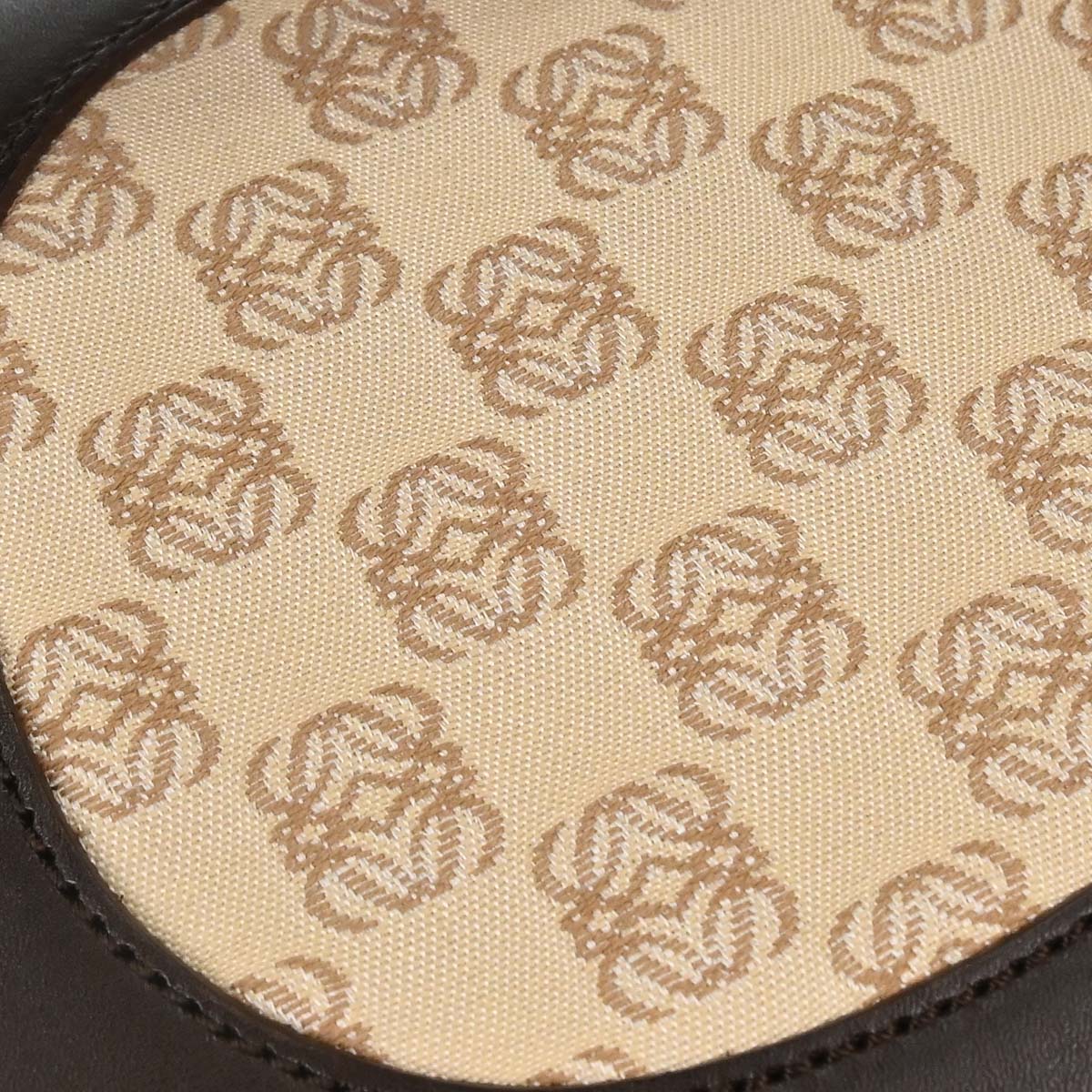 Loewe Beige Brown Canvas Anagram Turnlock Handbag