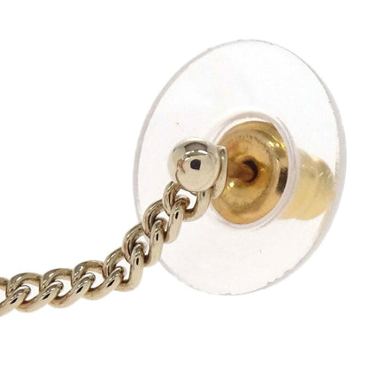 Chanel Dangle CC Pierced Earrings Gold