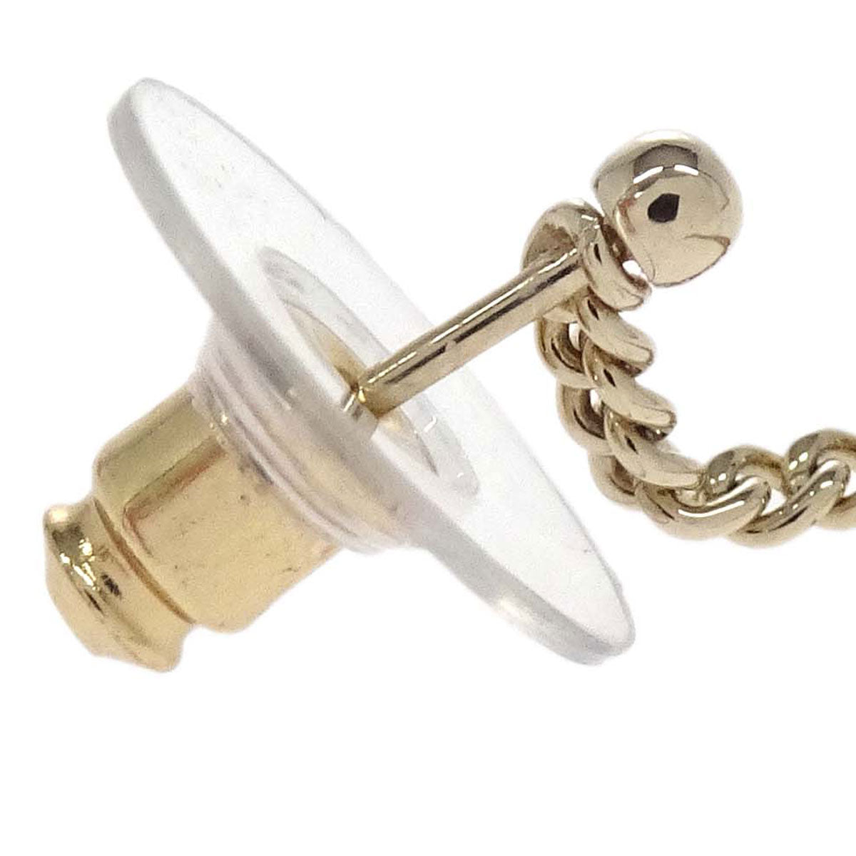 Chanel Dangle CC Pierced Earrings Gold