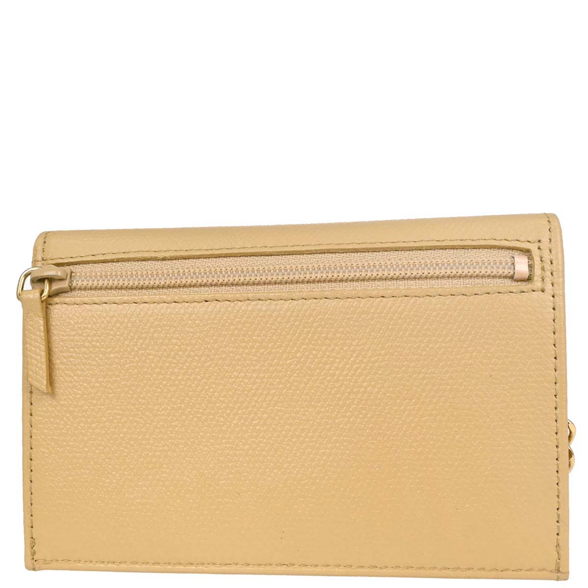 Chanel Beige Leather Coin Purse Wallet
