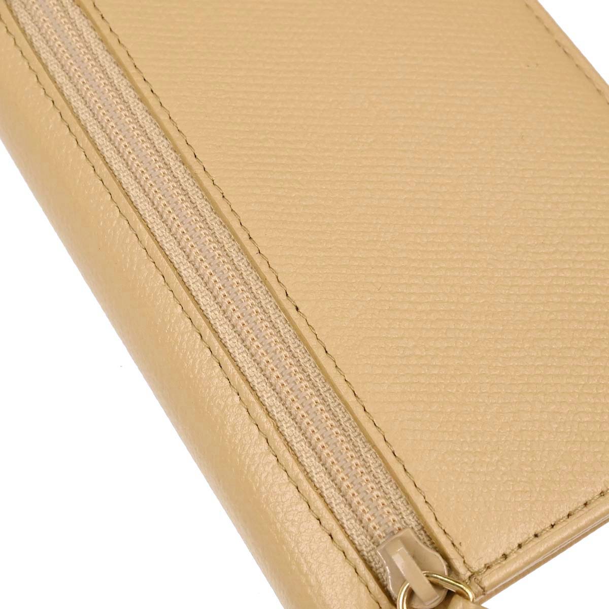 Chanel Beige Leather Coin Purse Wallet