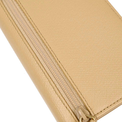 Chanel Beige Leather Coin Purse Wallet