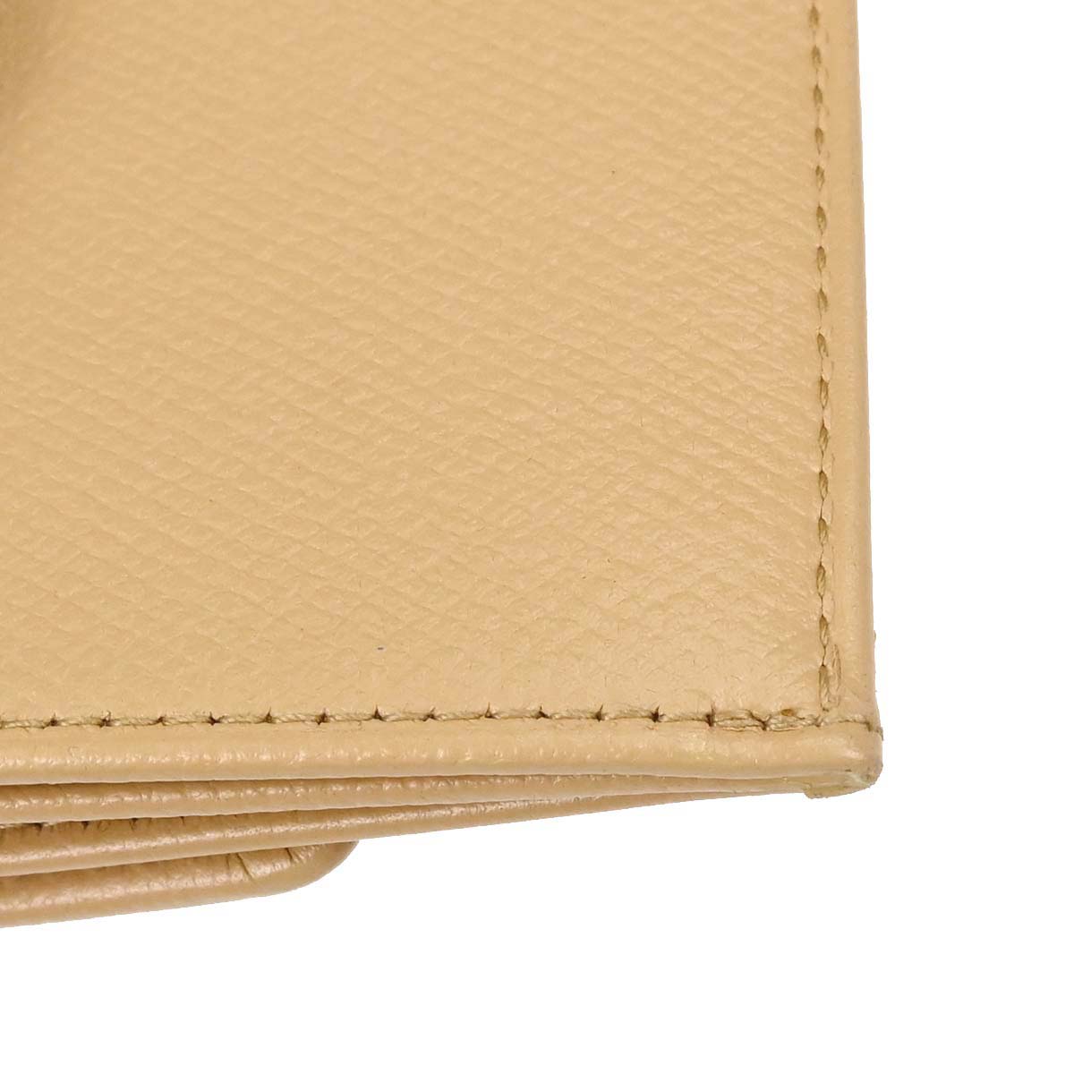 Chanel Beige Leather Coin Purse Wallet