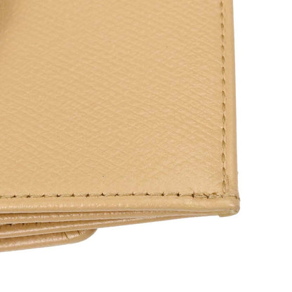 Chanel Beige Leather Coin Purse Wallet