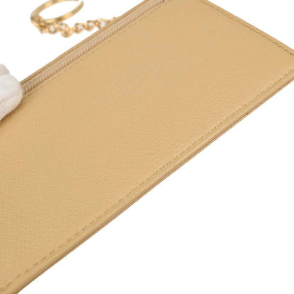 Chanel Beige Leather Coin Purse Wallet