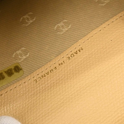 Chanel Beige Leather Coin Purse Wallet