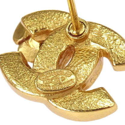 Chanel Pierced Earrings CC Flower Gold 03P