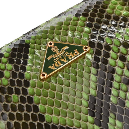 Prada * Green Python Handbag