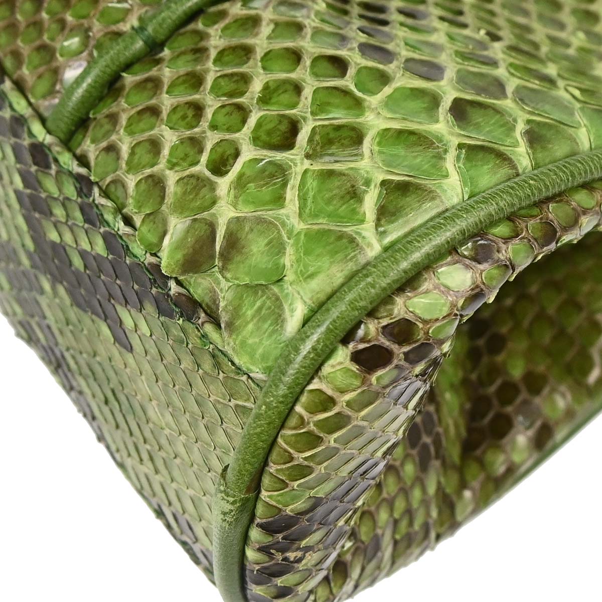 Prada * Green Python Handbag