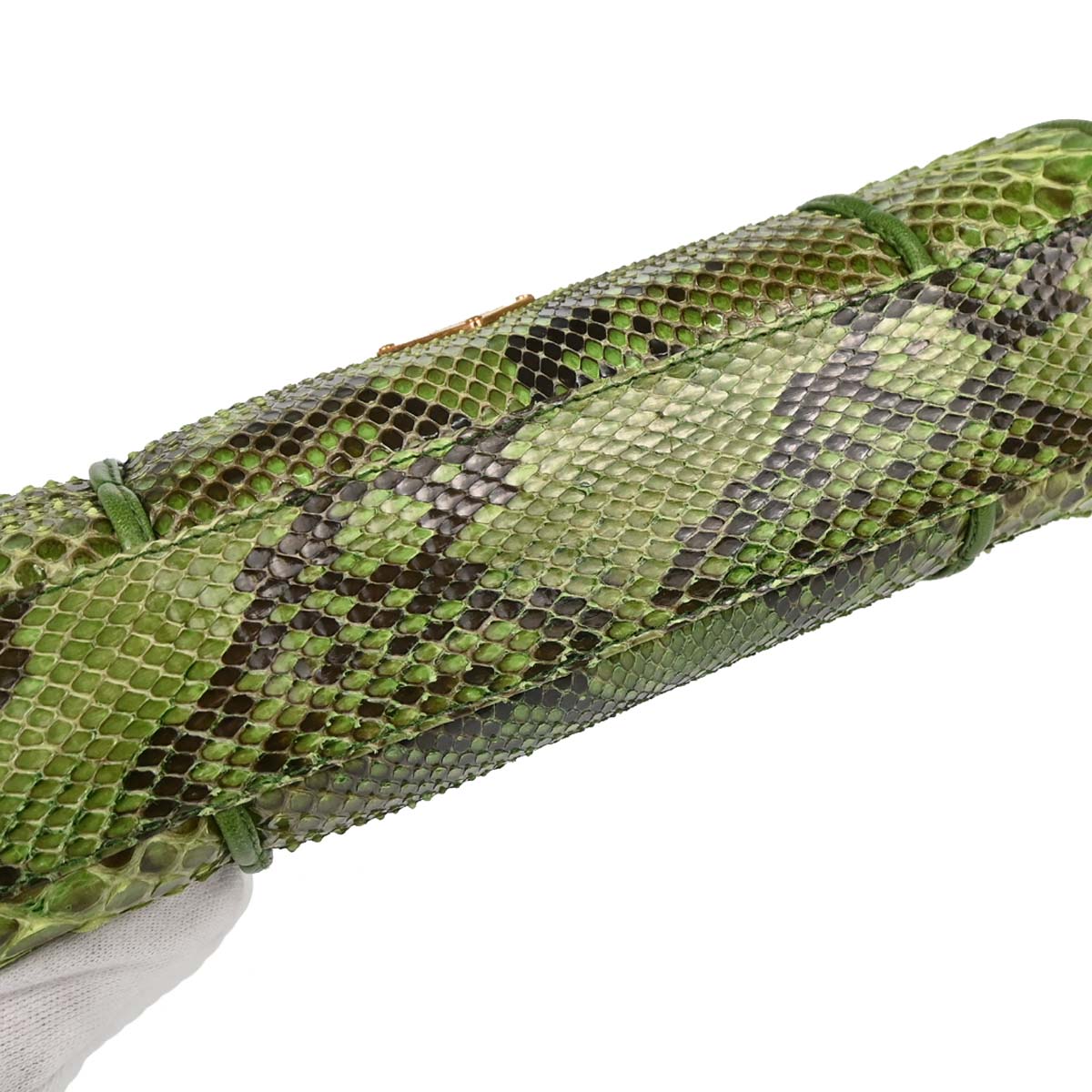 Prada * Green Python Handbag