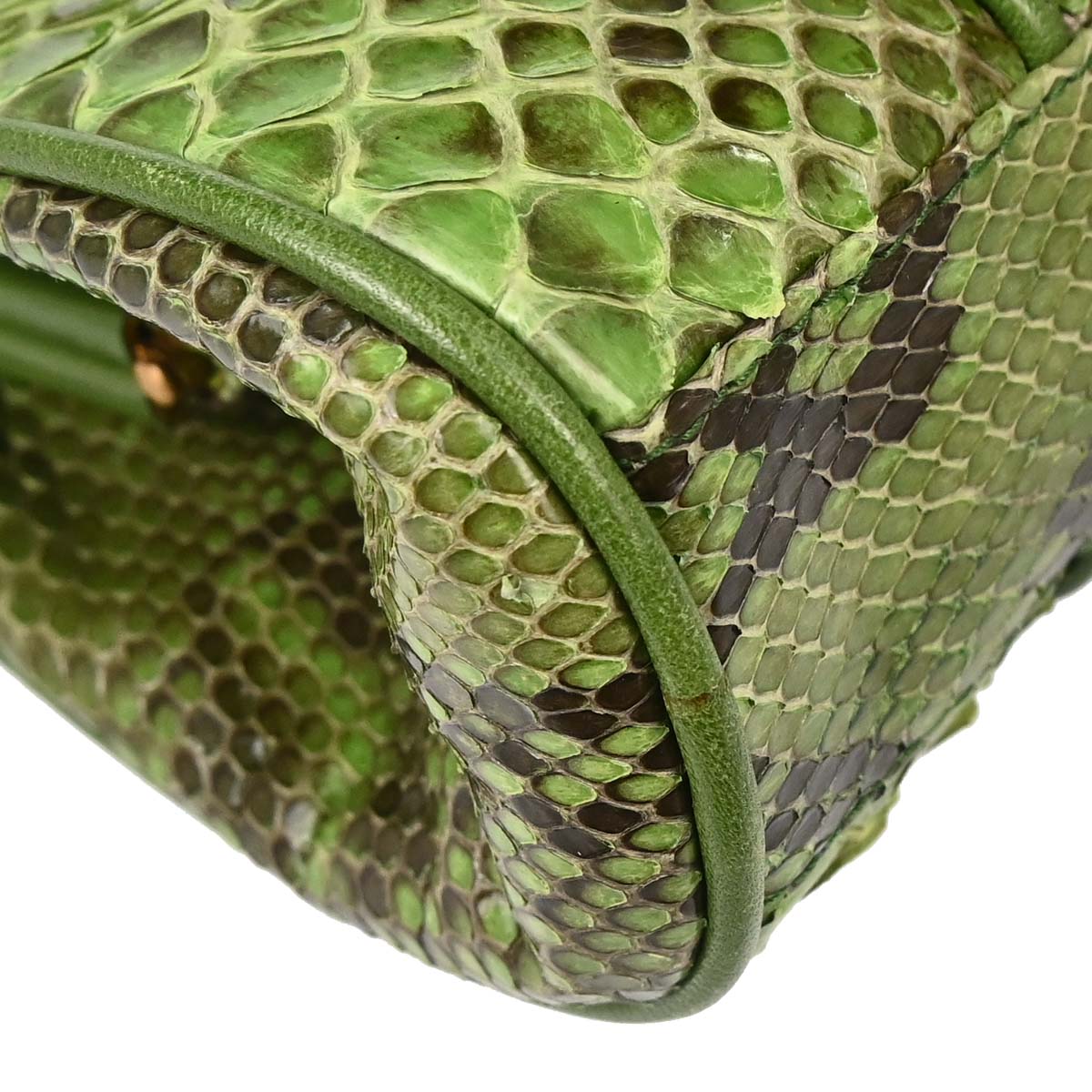 Prada * Green Python Handbag