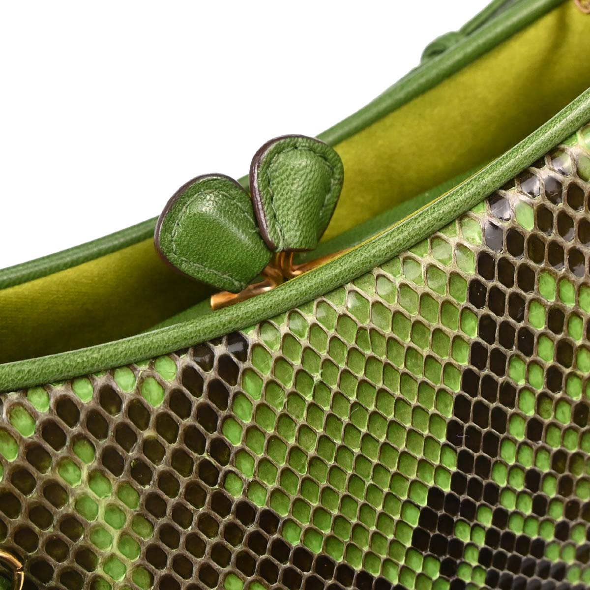 Prada * Green Python Handbag