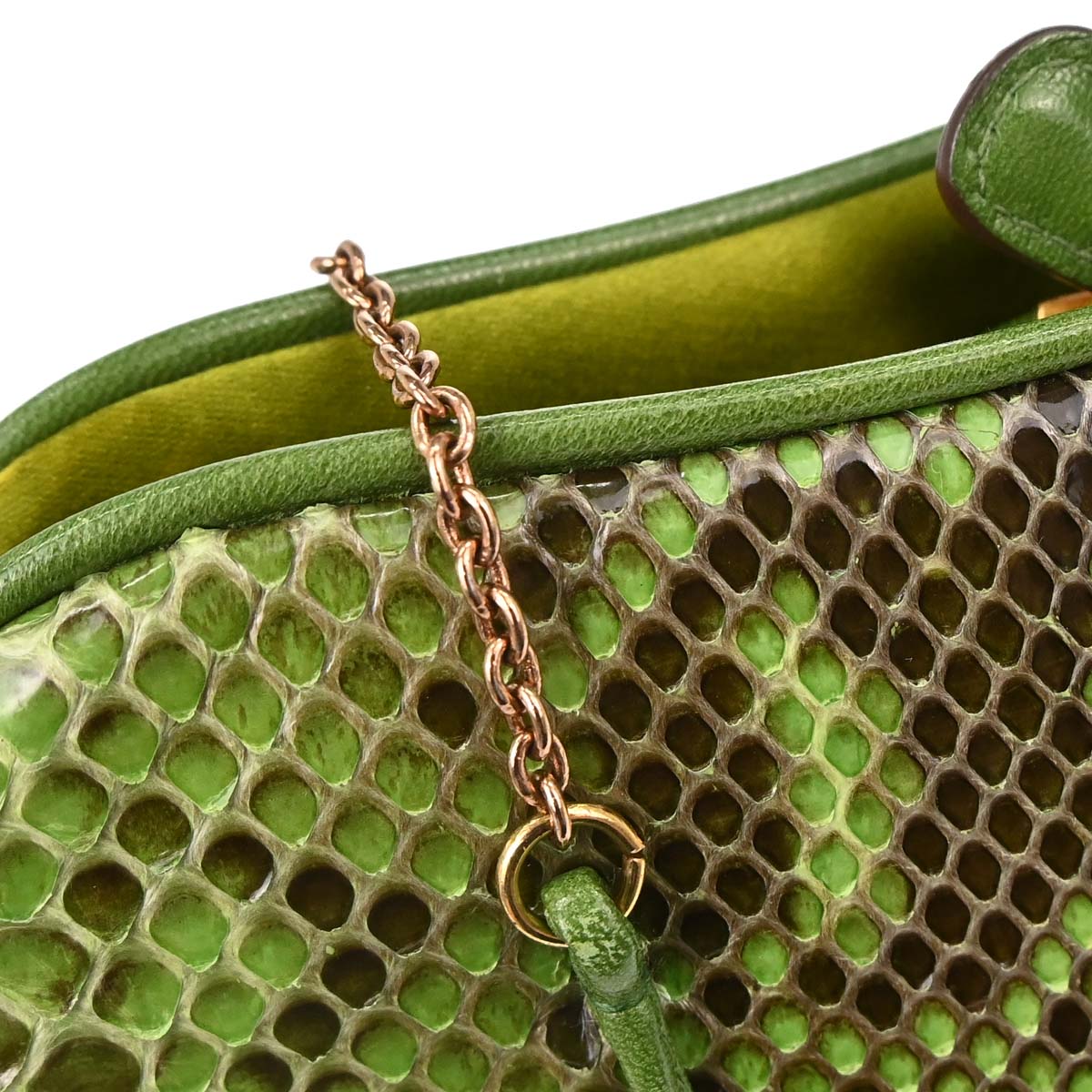 Prada * Green Python Handbag
