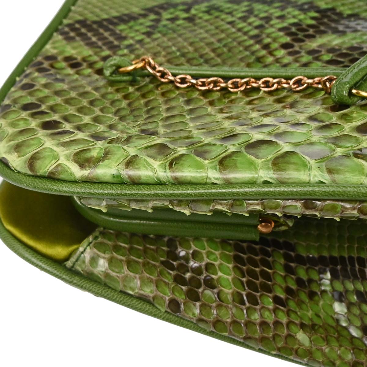 Prada * Green Python Handbag