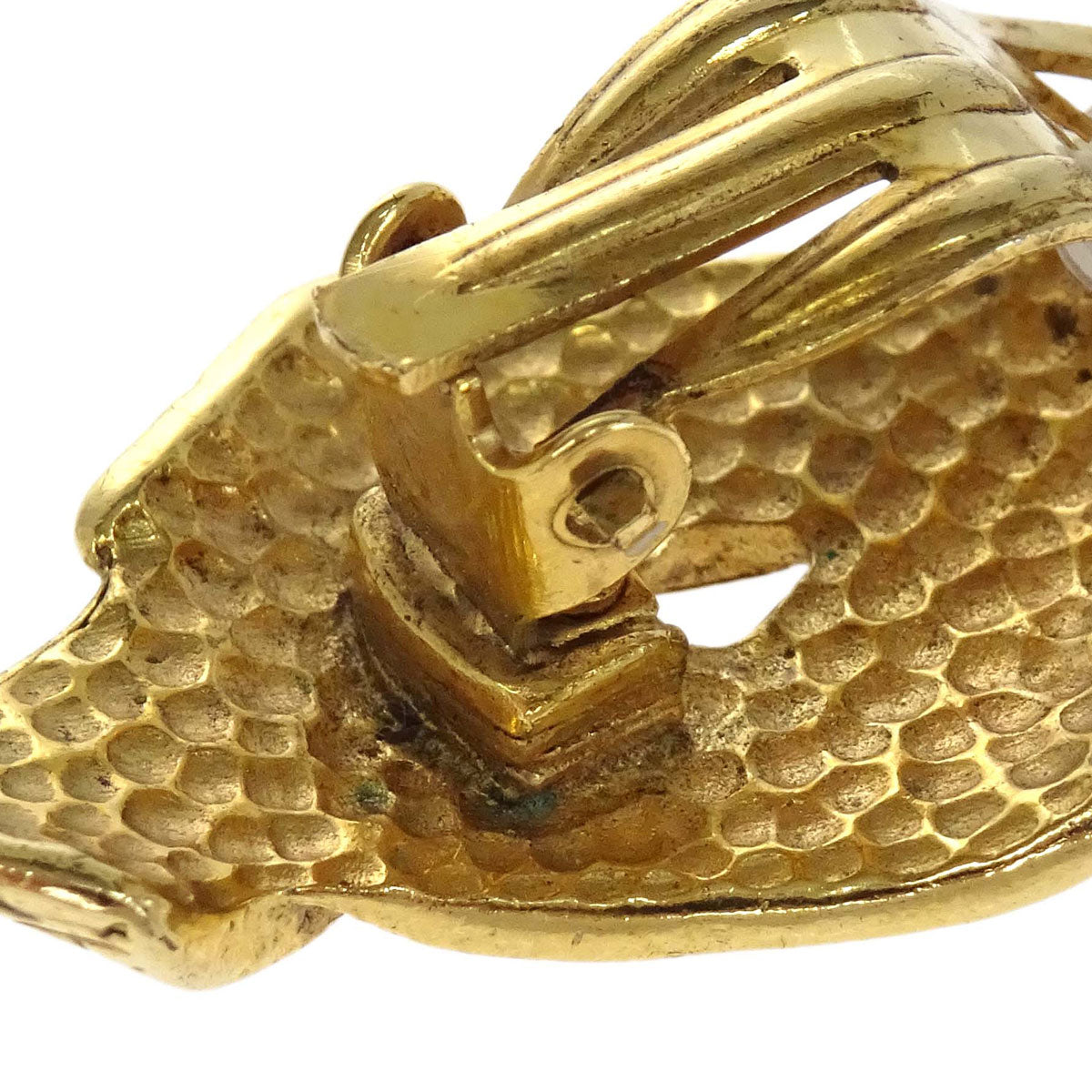 Chanel Rhombus Clip-On Earrings Gold 96P