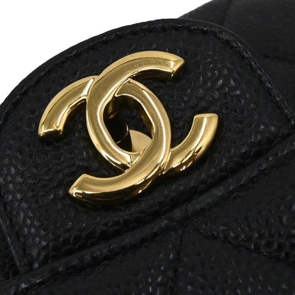Chanel Black Caviar Skin Medium Classic Double Flap Shoulder Bag