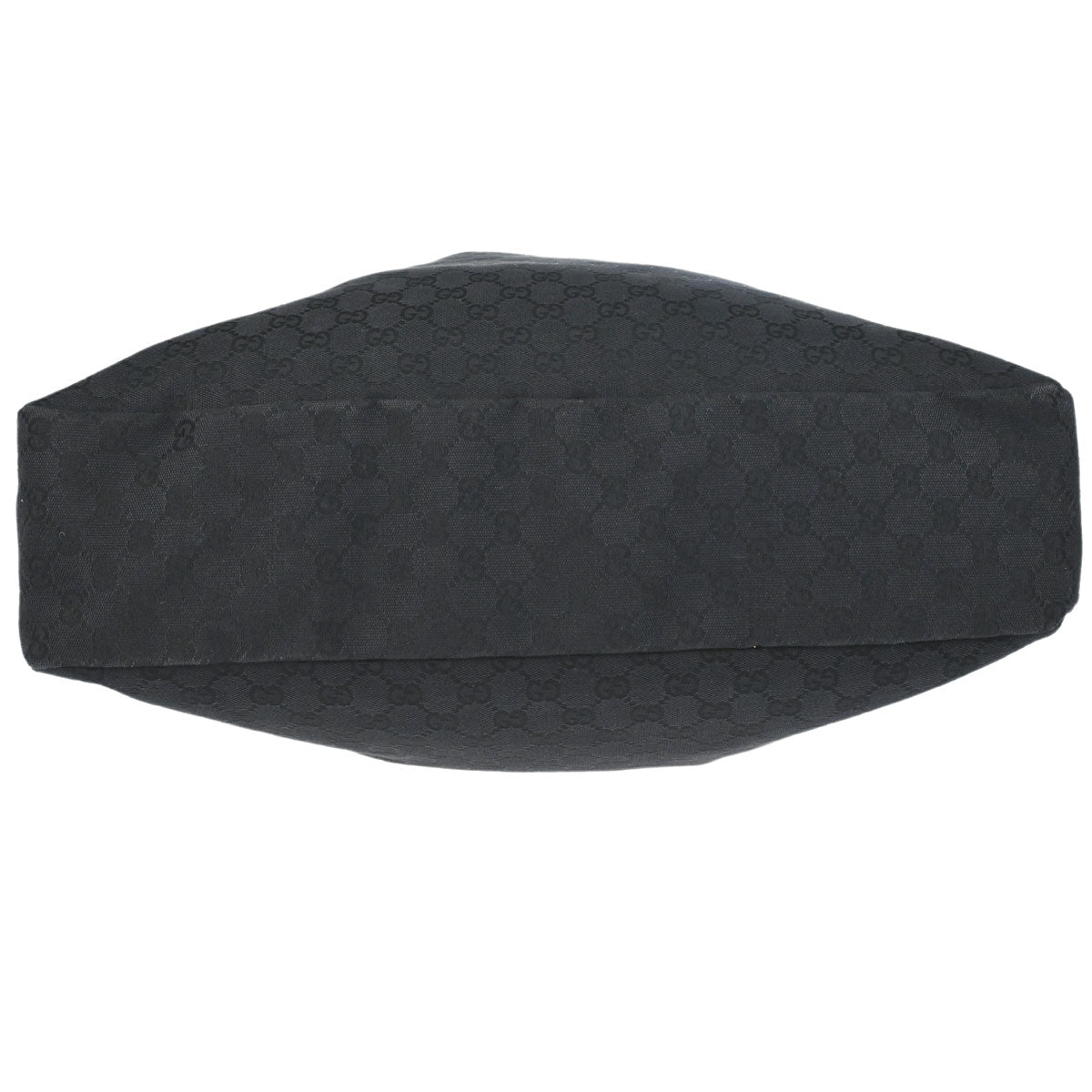 Gucci Black Canvas GG Horsebit Hobo Handbag