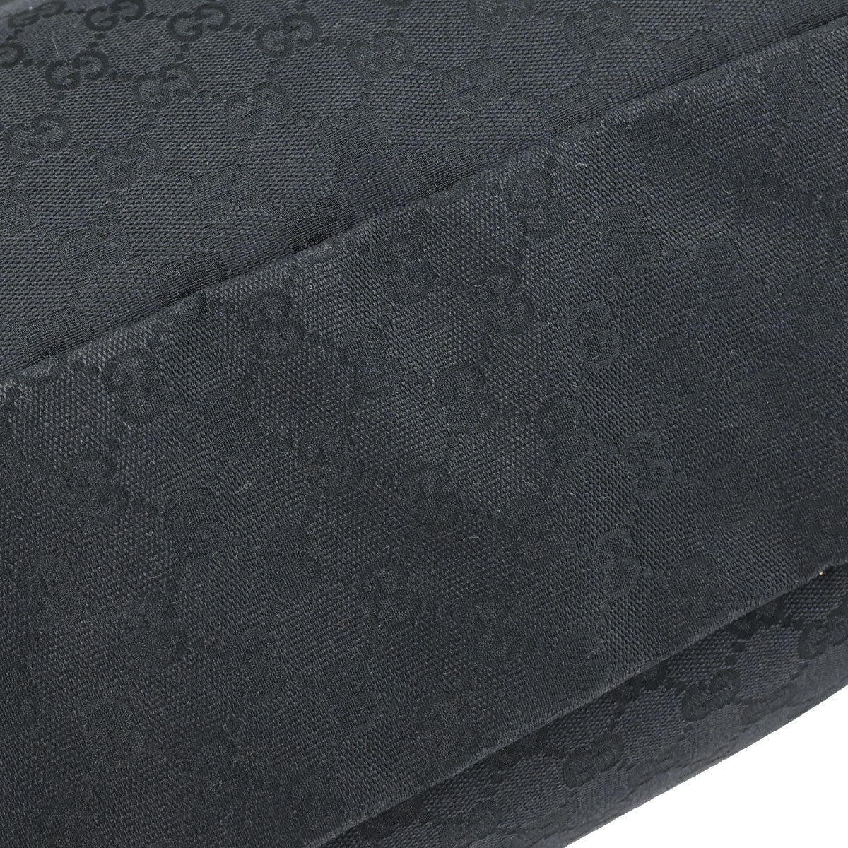 Gucci Black Canvas GG Horsebit Hobo Handbag