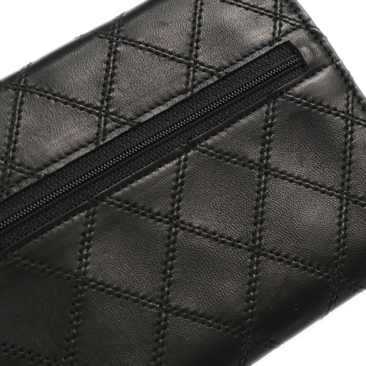 Chanel Black Lambskin Bicolore Long Wallet