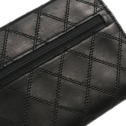 Chanel Black Lambskin Bicolore Long Wallet