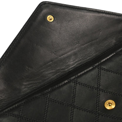 Chanel Black Lambskin Bicolore Long Wallet