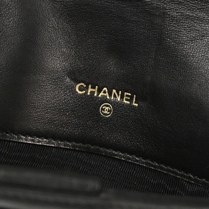 Chanel Black Lambskin Bicolore Long Wallet