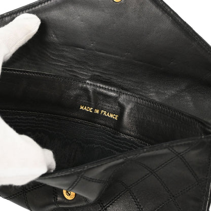 Chanel Black Lambskin Bicolore Long Wallet