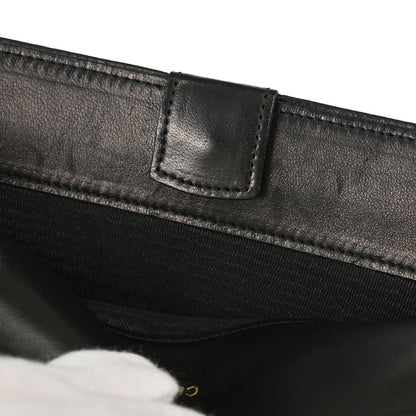 Chanel Black Lambskin Bicolore Long Wallet