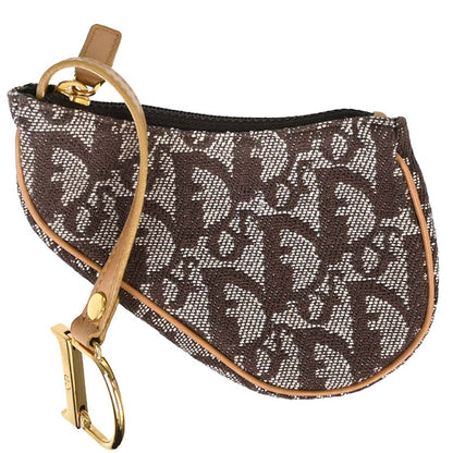 Christian Dior Brown Trotter Saddle Coin Purse Wallet Mini Pouch