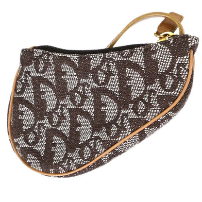 Christian Dior Brown Trotter Saddle Coin Purse Wallet Mini Pouch