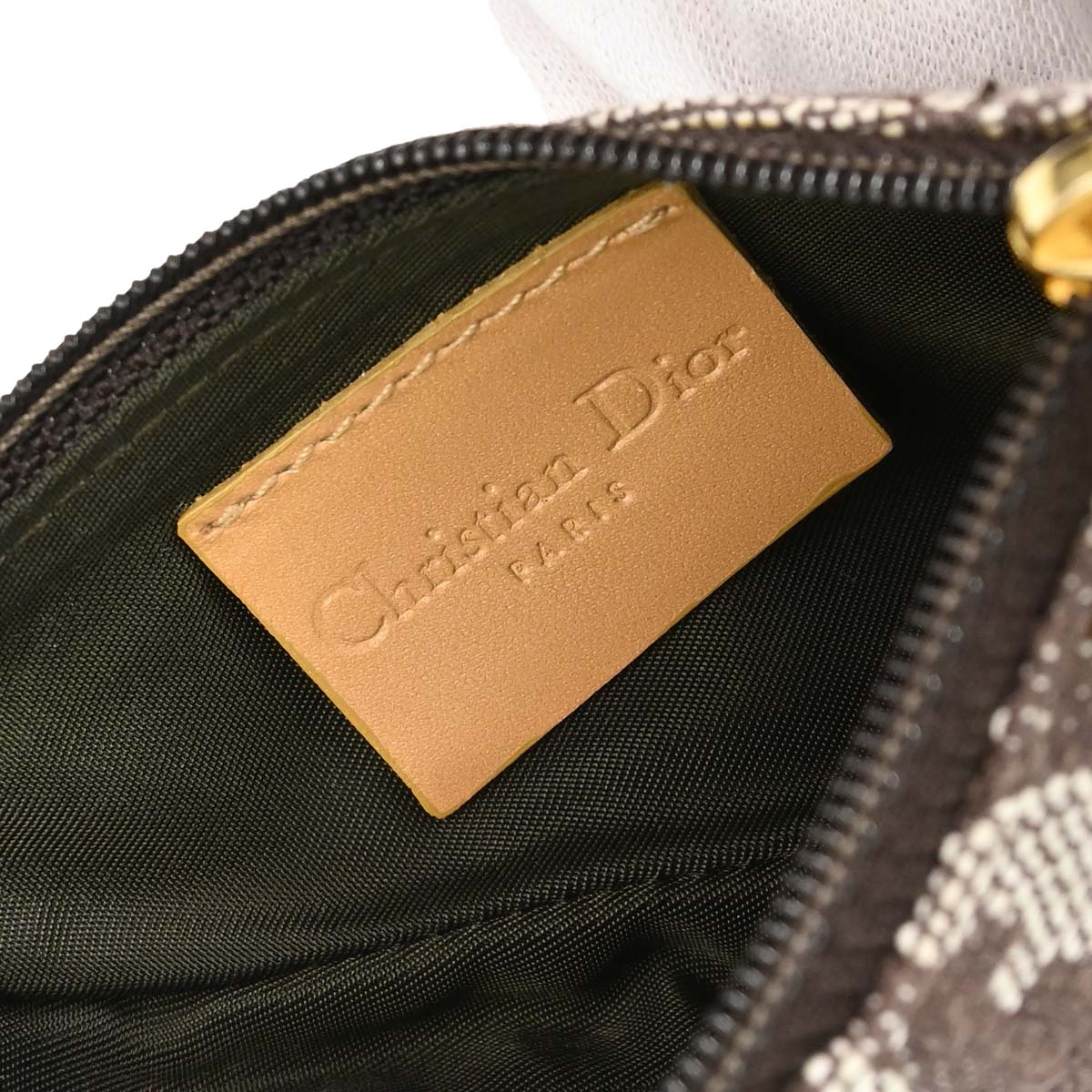 Christian Dior Brown Trotter Saddle Coin Purse Wallet Mini Pouch