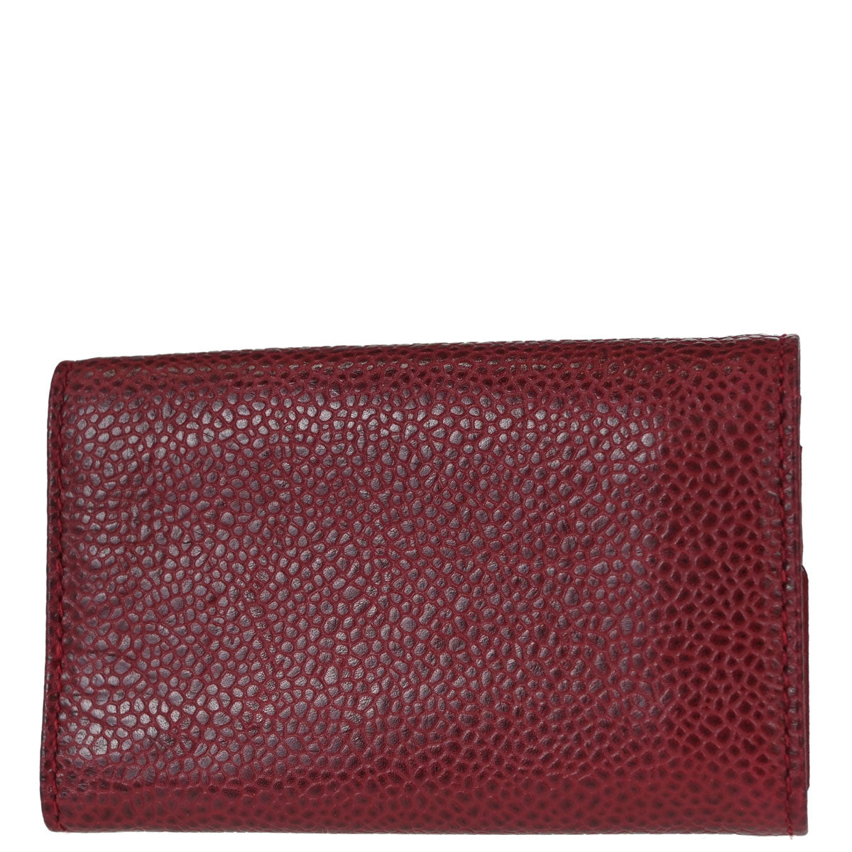 Chanel 1994-1996 Burgundy Caviar Six Hook Key Case Small Good
