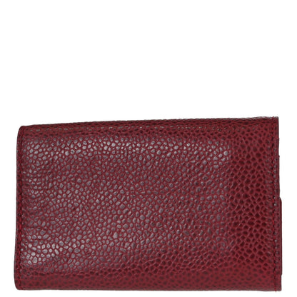 Chanel 1994-1996 Burgundy Caviar Six Hook Key Case Small Good