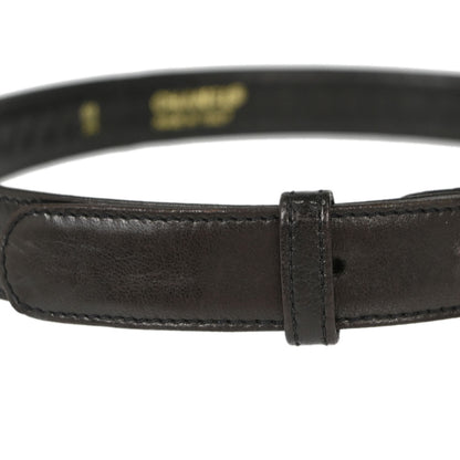 Chanel Black Gold CC Turnlock Leather Belt #65/26