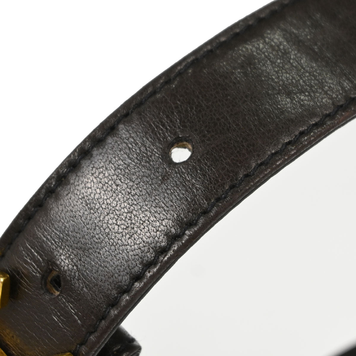 Chanel Black Gold CC Turnlock Leather Belt #65/26