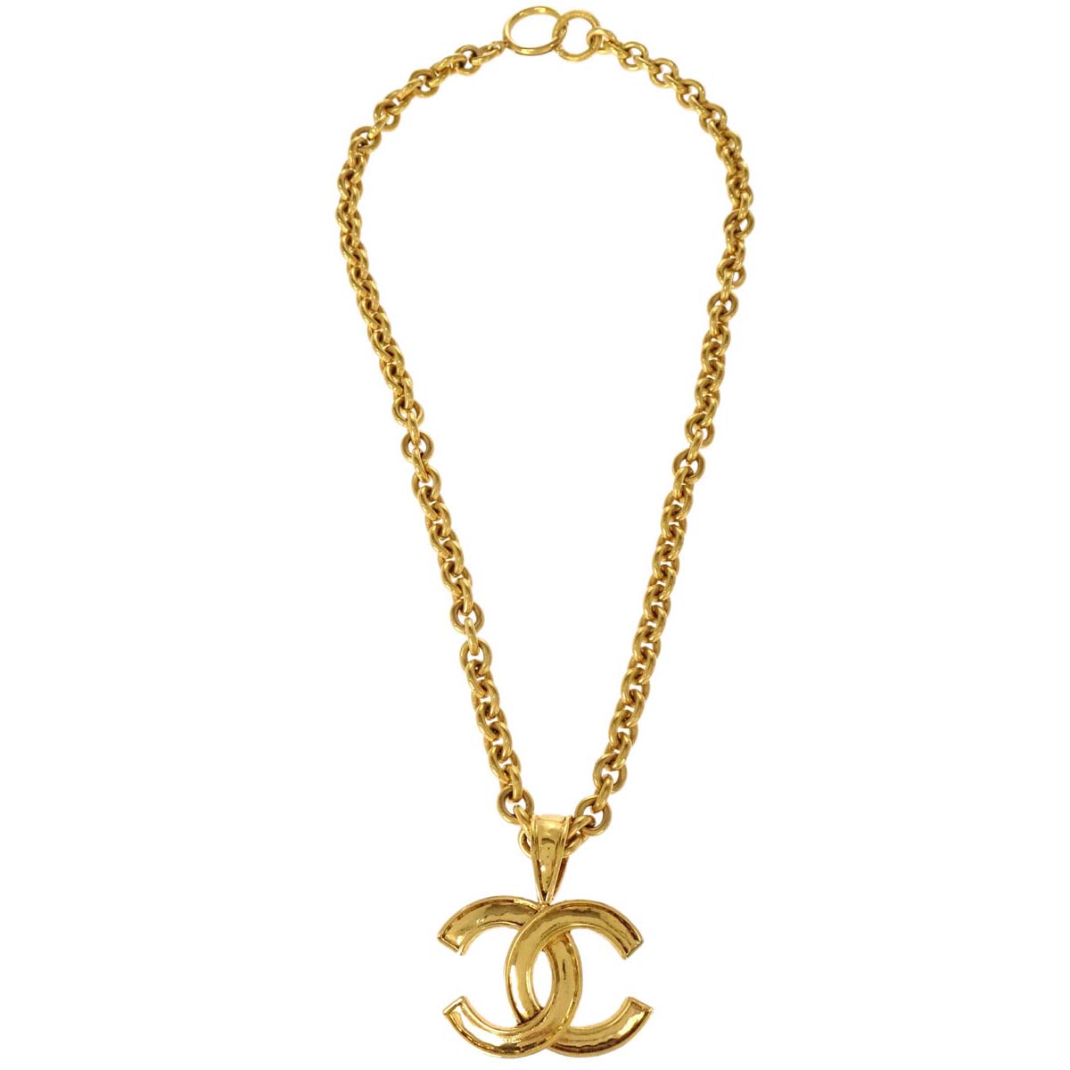 Chanel Gold CC Pendant Necklace 94A