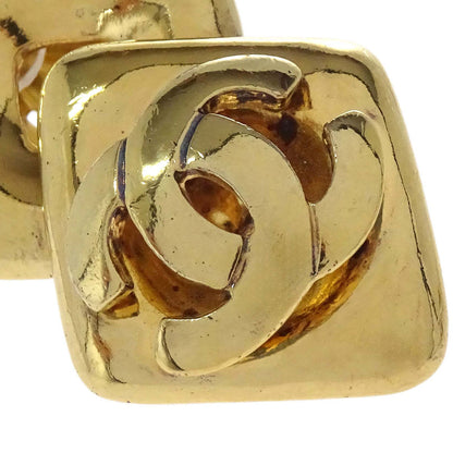 Chanel Rhombus Clip-On Earrings Gold 97P