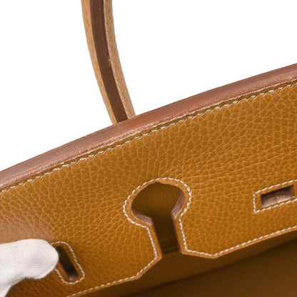 Hermes Natural Ardennes Birkin 35 Handbag