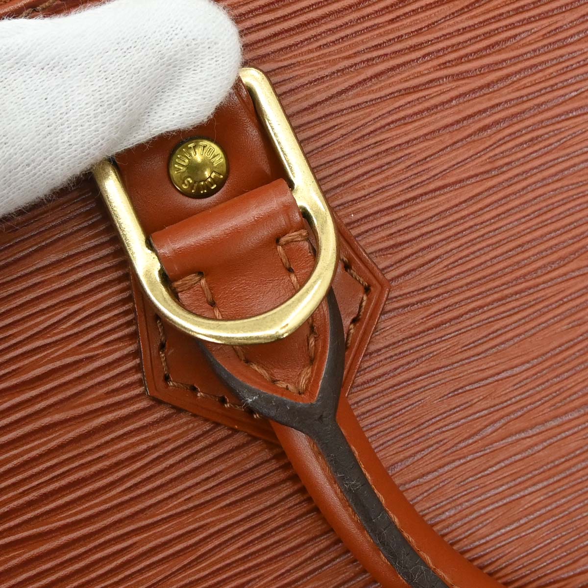 Louis Vuitton Brown Epi Alma Handbag M52143