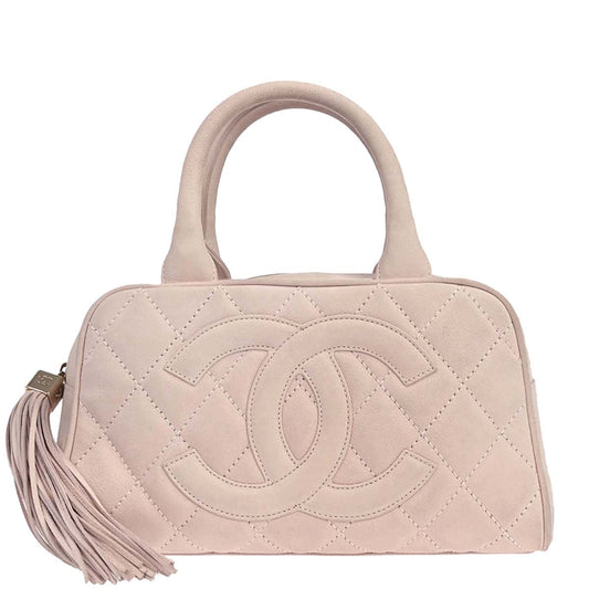 Chanel Light Pink Caviar Skin Bowling Bag 27