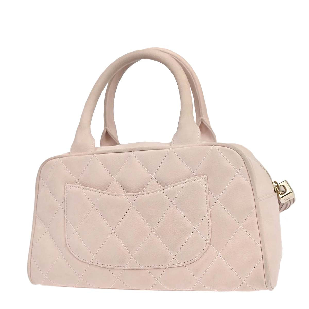 Chanel Light Pink Caviar Skin Bowling Bag 27