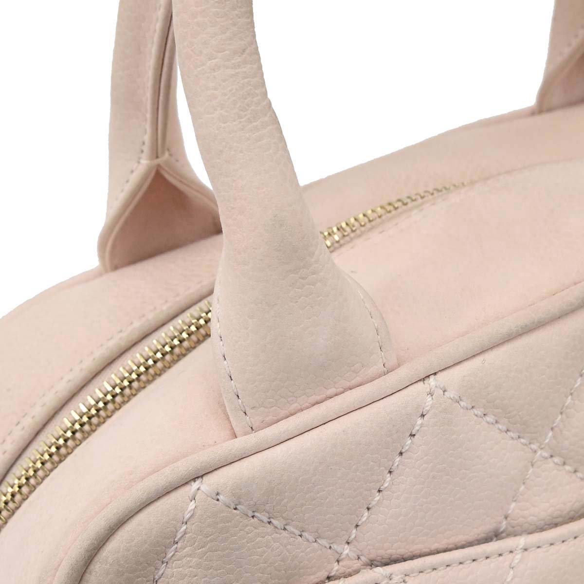 Chanel Light Pink Caviar Skin Bowling Bag 27