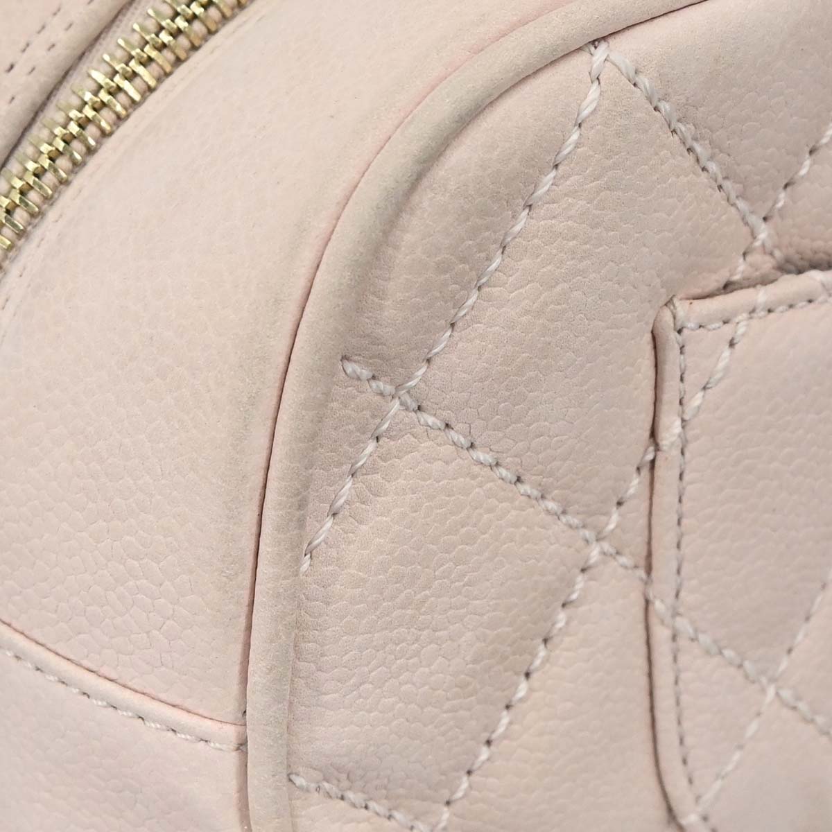 Chanel Light Pink Caviar Skin Bowling Bag 27