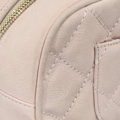 Chanel Light Pink Caviar Skin Bowling Bag 27