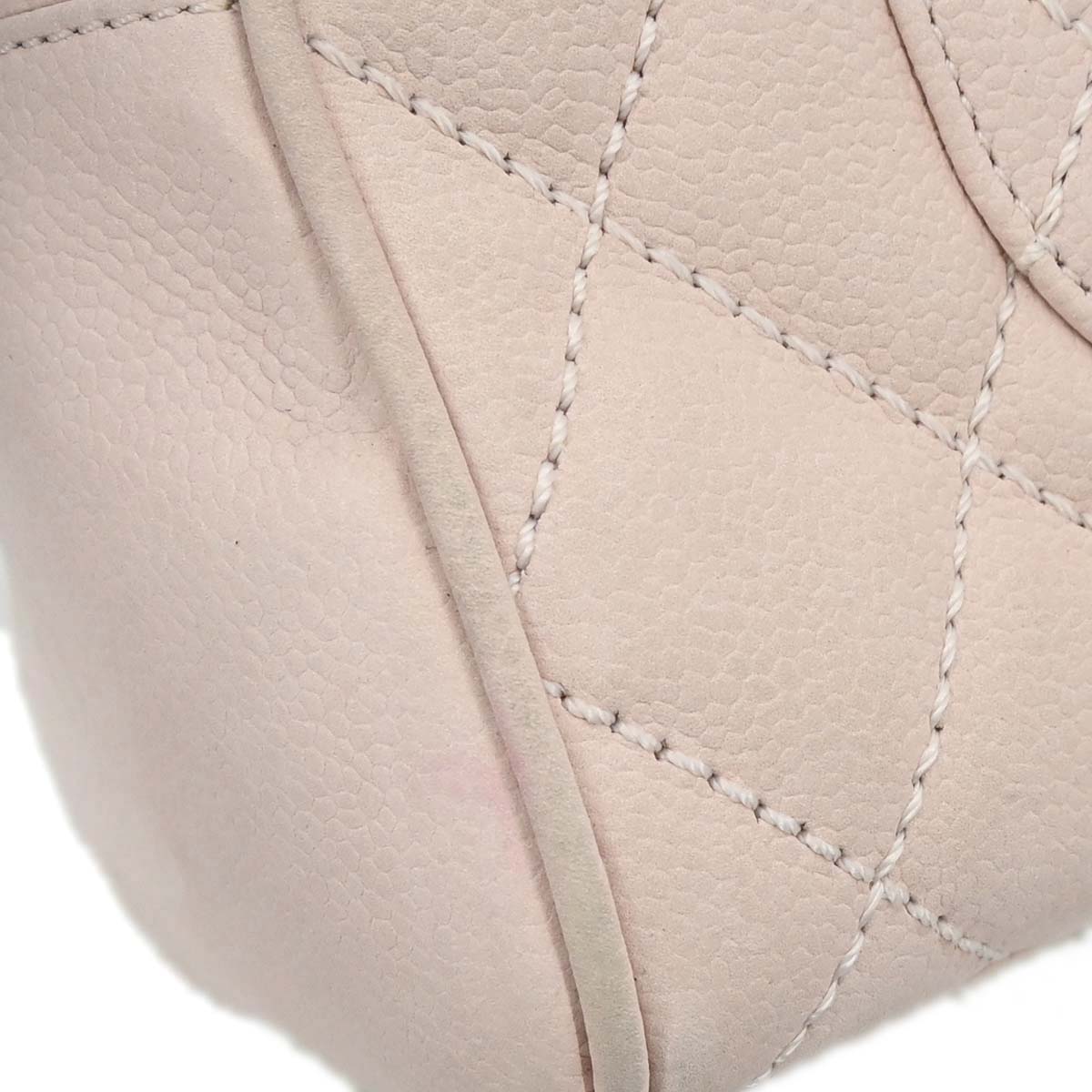 Chanel Light Pink Caviar Skin Bowling Bag 27