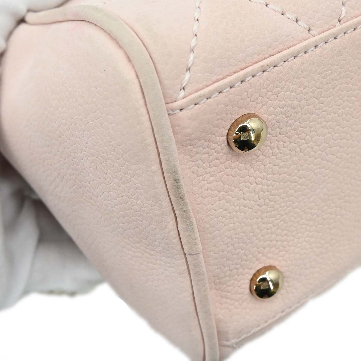 Chanel Light Pink Caviar Skin Bowling Bag 27