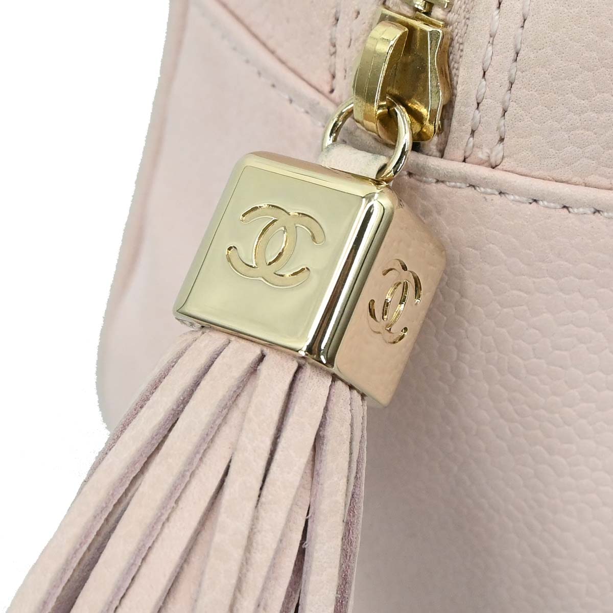 Chanel Light Pink Caviar Skin Bowling Bag 27