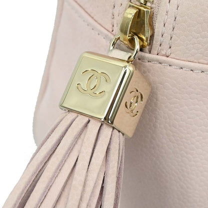 Chanel Light Pink Caviar Skin Bowling Bag 27